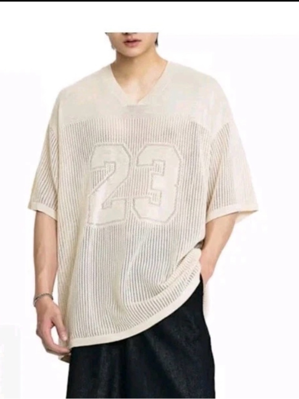 Air Jordan Open Knit V-Neck Jersey with '23’ NWT XXL